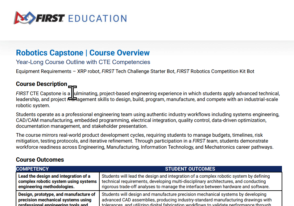Robotics Capstone | Course Overview